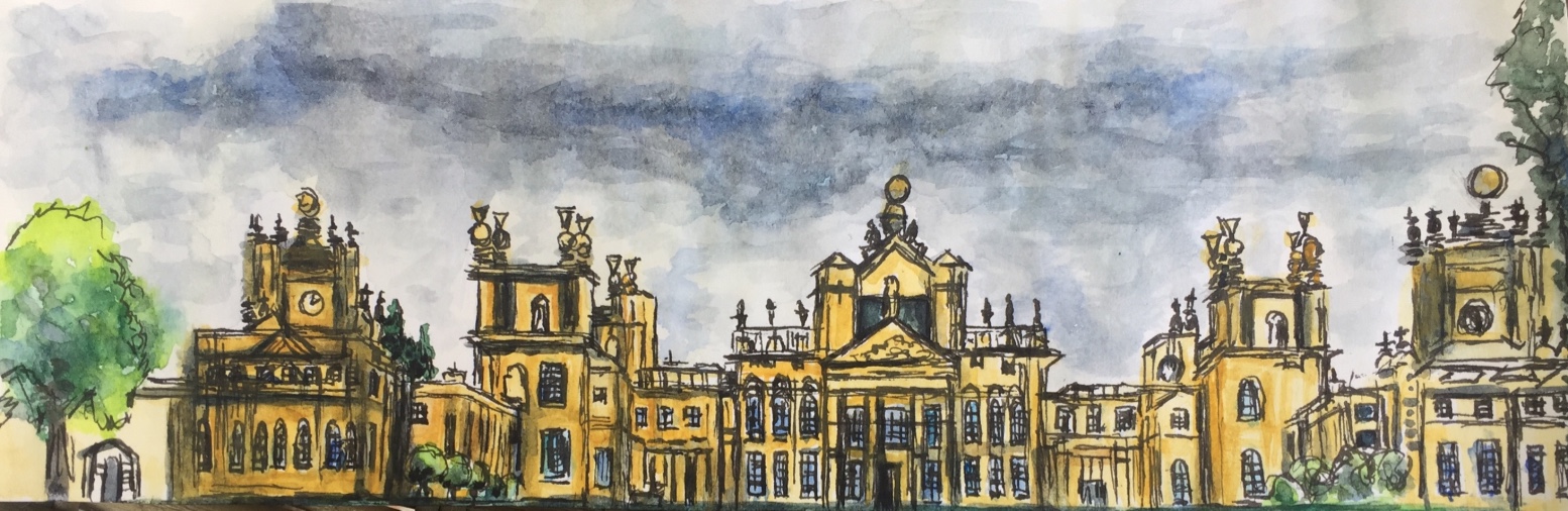 Watercolour of Blenheim Palace, London