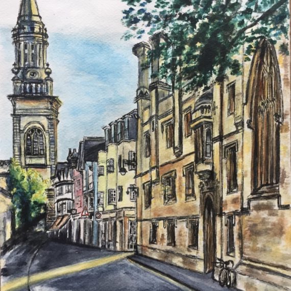 Turn Street, Oxford Watercolour and ink sketch