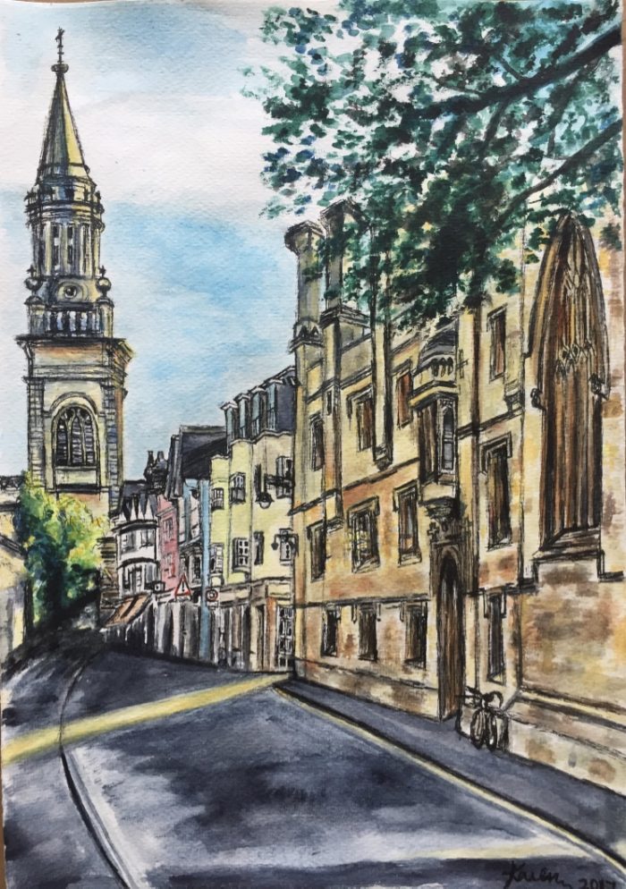 Turn Street, Oxford Watercolour and ink sketch