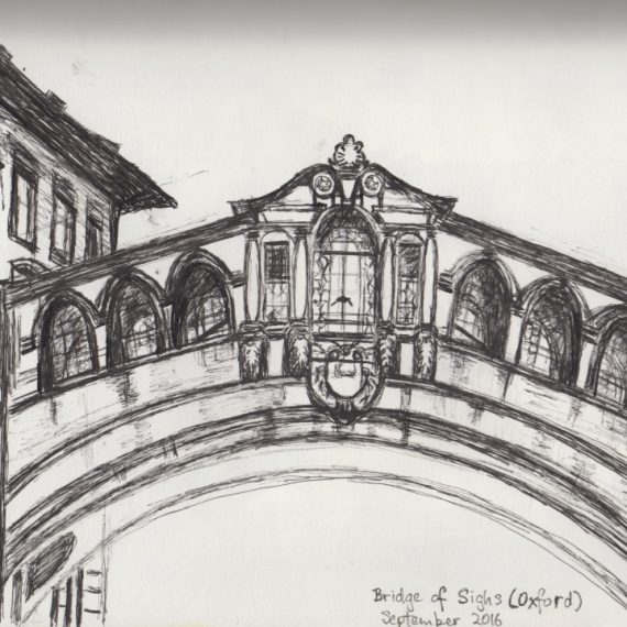 Pencil sketch of Oxford’s very own "Bridge of Sighs"