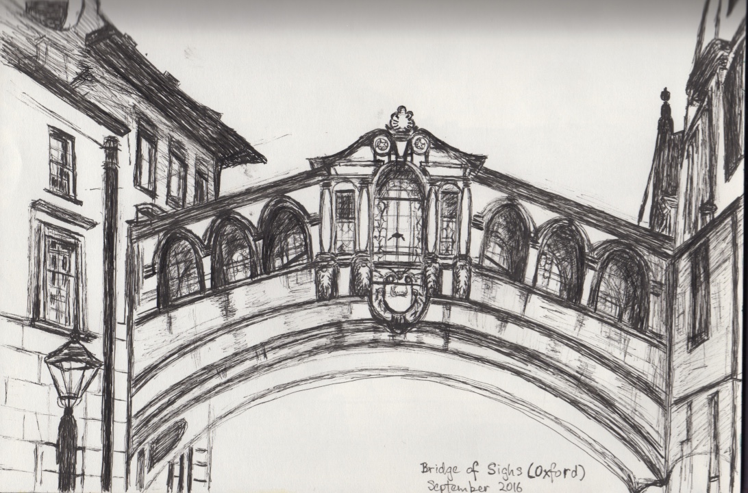 Pencil sketch of Oxford’s very own "Bridge of Sighs"