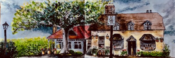 Jacob’s Inn at Wolvercote Oxfordshire Watercolour and Ink Original Art Painting